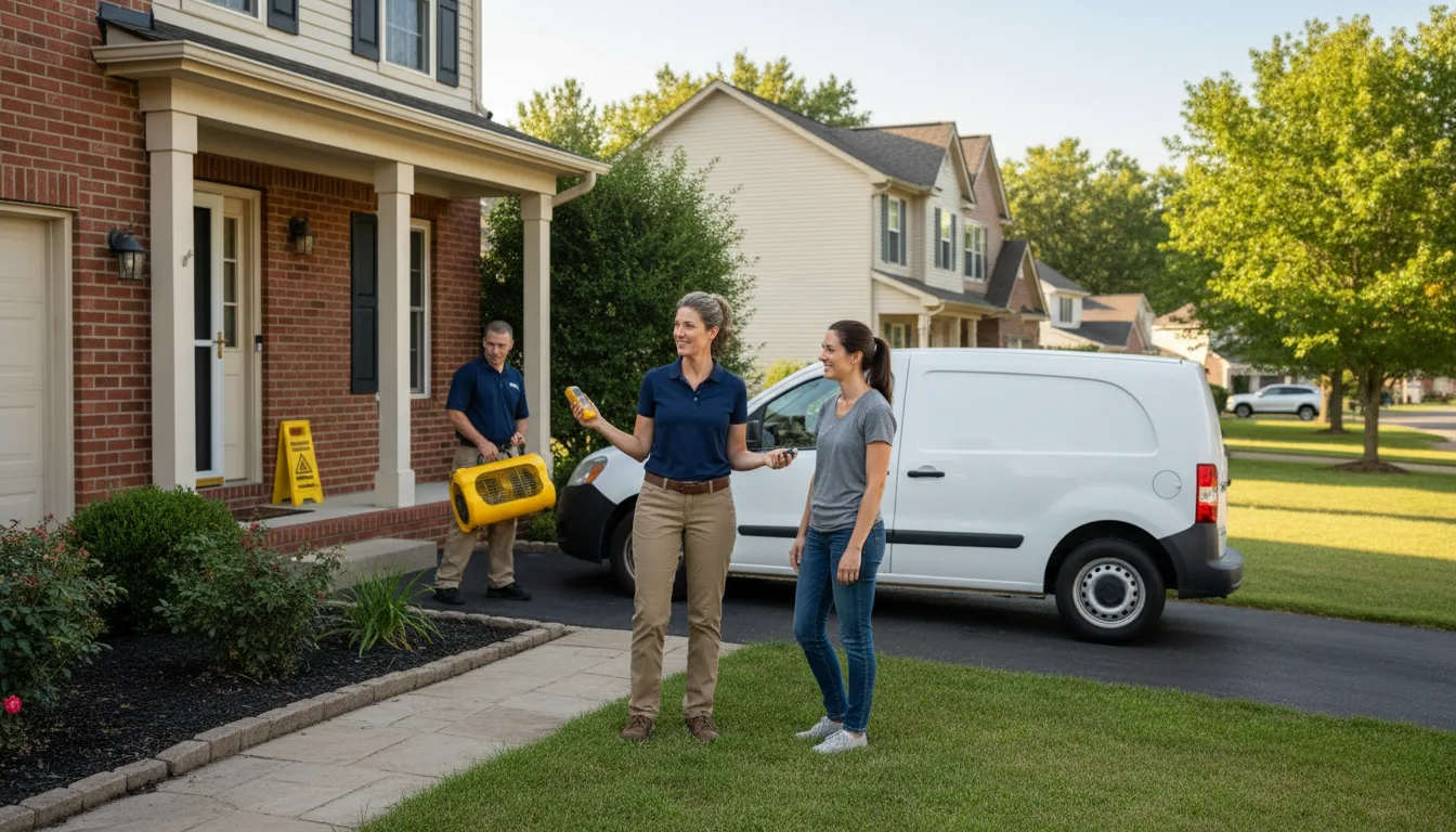 Water restoration image for Water Damage & Restoration Services in Greentown, IN